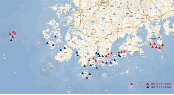 남해연 연속수온측정기 설치 및 운영 해역