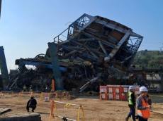 한국동서발전 울산화력발전소 보일러타워 붕괴로 9명 매몰, 현재 4명 구조