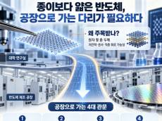 종이보다 얇은 반도체를 공장으로 옮기는 데 필요한 다리