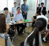 용산해장촌 , 성곽마을찾은 박원순 서울시장