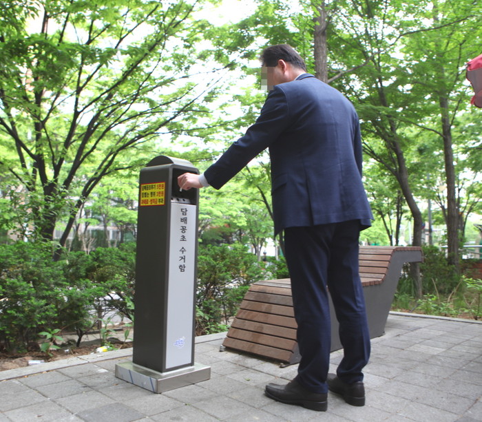 담배꽁초 전용 민원다발지역 70곳에 설치… 친환경 거리 앞장쓰는 영등포구