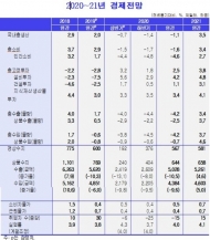 KDI 경제성장률 전망, '올해-1.1%, 내년 3.5%'