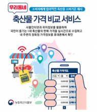 우리동네 축산물 가격비교서비스’,‘정부혁신 우수사례’행안부 장관상 수상