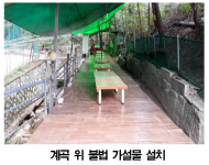서울전역 계곡 내 음식점 천막‧평상‧물놀이장 불법설치 등 집중단속