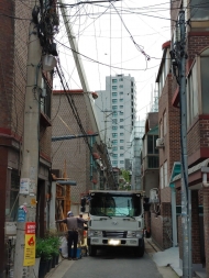 성장현 용산구청장,  공사장 현장 점검중에 다른현장 안전관리0점