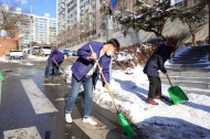 아직도 동작구는 제설작업 중