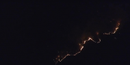 강원 정선 산불  야간으로 이어져... 산림청 산불 전문인력 긴급 투입