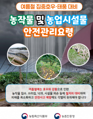 기후변화로인한 집중호우 피해 최소화 위한 농촌진흥청