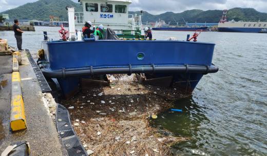 해양환경공단, 7월 집중호우기간 해양부유쓰레기 수거에 총력