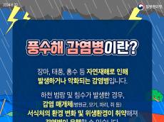 여름철 특히 주의해야 할 풍수해 감염병, 예방 수칙은?