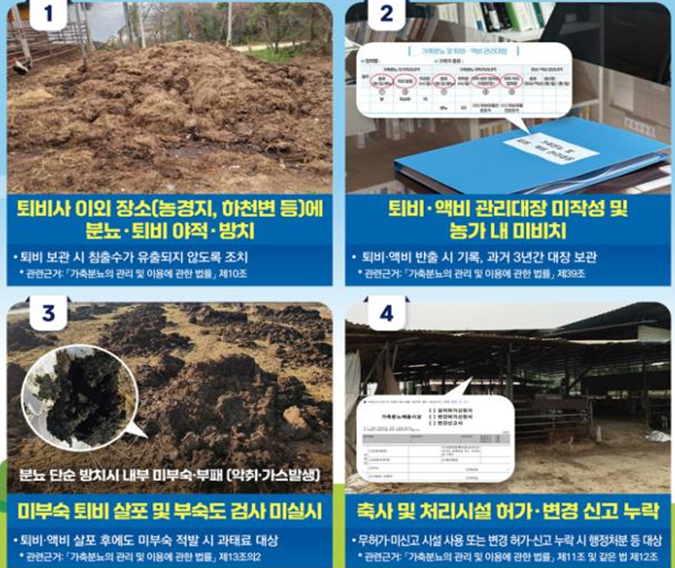 환경부·농식품부...가축분뇨 합동점검 및 환경강화 - 데일리환경