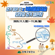 걷기 좋은 11월... 강북구 ‘북서울꿈의숲 모바일 걷기 챌린지’