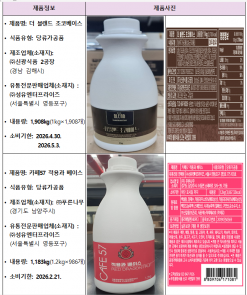 소비기한 경과 원료 사용 식품 회수 조치