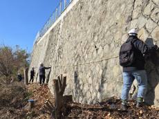 용산구, 오산고 노후 옹벽·석축 정밀안전점검 착수