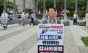 전병주 시의원, 광화문광장서‘ 감사의 정원’저지 피켓 시위