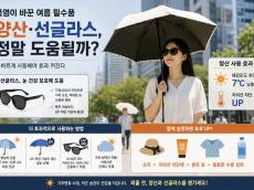 기후 변화 긴폭염이 바꾼 여름 야외 필수품 … '양산·선글라스', 정말 체감 효과 있을까