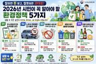 잘하면 돈 받고, 잘못하면 과태료 … 2026년 시민이 꼭 알아야 할 환경정책 5가지