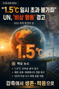[지구촌 환경 핫이슈] "1.5°C 일시 초과 불가피" … UN, 2026 세계 환경의 날서 '비상 행동' 경고