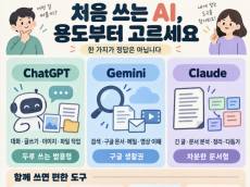 처음 쓰는 AI, ‘최고’보다 ‘용도’부터 고르세요