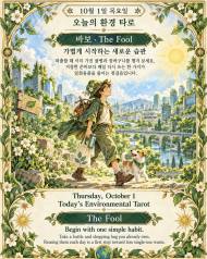 10월 1일 목요일, 오늘의 환경 타로는 ‘바보(The Fool)’