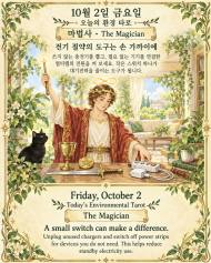 10월 2일 금요일, 오늘의 환경 타로는 ‘마법사(The Magician)’