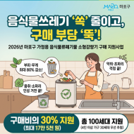 음식물쓰레기 줄이고 가계 부담 덜고… 마포구, 가정용 감량기 구매비 지원